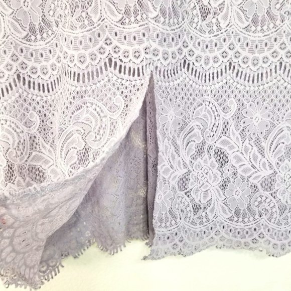 Maurices Purple Lace Short Sleeve Top - Picture 3 of 4